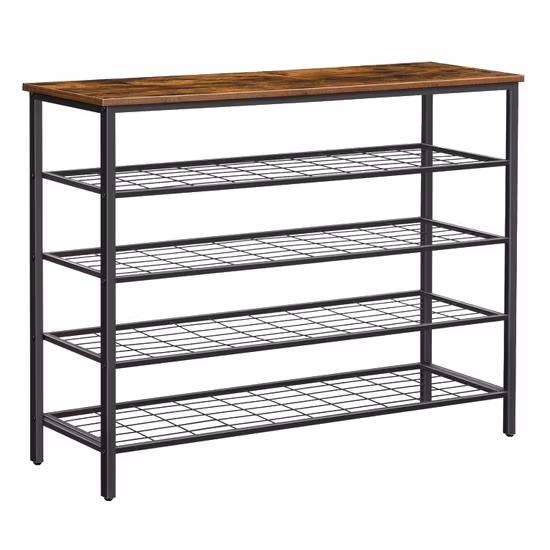 Estantes de almacenamiento organizadores de zapatos de dos niveles de madera Morden Matel